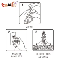 COMIN 10 Foot Tall Inflatable Stacked Snowman Inflatable Christmas Yard Decoration(m-9)