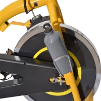 Soozier Upright Stationary Exercise Bike with LCD Monitor - Yellow(m-6)