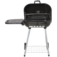 Outsunny Portable Charcoal Grill, 22" Steel BBQ for Camping & Backyard Cooking, Compact Design with Easy Carry Handle(m-7)