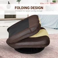 HOMCOM 360 Degree Swivel Video Gaming Chair, Folding Floor Sofa 5-Position Adjustable Lazy Chair, Beige(m-5)