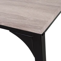 HOMCOM 3-piece Bar Table Set with High Back Stools, Industrial Counter Height(m-9)