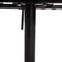 HomCom Queen Size Torsion Arched Wood Slat Steel Platform Bed Mattress Frame - Black(m-7)