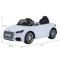 Audi 6V Kids Electric Ride-On Car with Remote Control - White(m-3)