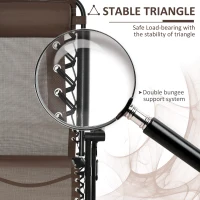 Outsunny Outdoor Rocking Chairs, Foldable Reclining Zero Gravity Lounge Rocker with Pillow, Cup & Phone Holder, Combo Design with Folding Legs, Brown(m-6)