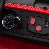 Aosom 12V Ride On Car 2- Seat SUV Truck w/ Remote Control & 3 Speeds & LED Light Bar and Audio Input - Red(m-17)