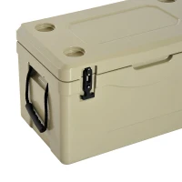 Outsunny 64 Quart Rotomolded Outdoor Portable Camping Cooler and Ice Chest Box(m-9)