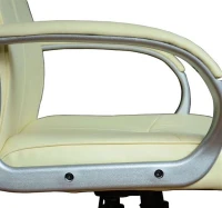 HomCom Synthetic Leather Computer Office Chair Cream - 3462(m-5)