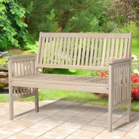 Outsunny 46" Acacia Wood Outdoor Patio Garden Bench(m-2)
