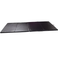 Soozier 6' x 4' x 2" PU Leather Folding Gymnastics / Martial Arts Mat - Black(m-1)