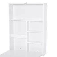 HOMCOM Wall Mounted Space Saving Writing Table Foldable Computer Desk with a Blackboard for Notes Book(m-11)