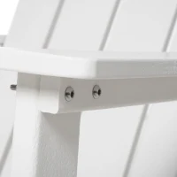 Outsunny Adirondack Chair, HDPE Fire Pit Chair, Weather Resistant Outdoor Chair for Patio, Garden, Backyard, Lawn, White(m-9)