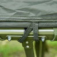 Outsunny Portable XL Size Raised Camping Tent Cot Combination for Fishing and Hunting - Green(m-9)