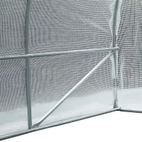 Outsunny 19' x 10' x 6' Large Walk-in Tunnel Greenhouse Garden Plant House, White(m-14)