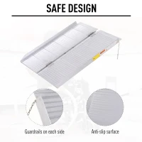 HOMCOM 3FT Aluminum Foldable Wheelchair Ramp Scooter Mobility w/ Carry Handle(m-7)