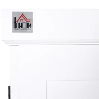 HOMCOM 72" H Traditional Colonial Freestanding Wood Kitchen Pantry with 1 Center Drawer and 2 Cabinets - White(m-11)