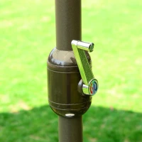 Outsunny 15' Outdoor Patio Market Double-Sided Umbrella - Cream White and Brown(m-4)