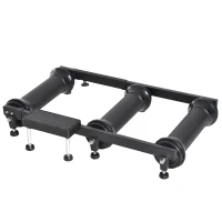 Soozier Bike Roller Adjustable Trainer Indoor Fitness Cycling Parabolic Roller Bike Trainer Portable Bike Exercise - Black(m-8)