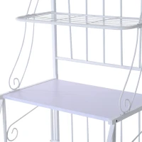 HomCom 66" Steel Indoor Bakers Rack (White)(m-9)