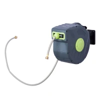 Outsunny 50’ Plastic Portable Outdoor Wall Mount Retractable Water Hose Reel(m-2)