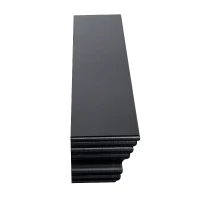 HomCom 24” 2 Piece Modern Floating Shelf Wall Mount Bookshelf - Black(m-8)