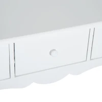 HomCom Narrow Wooden Front Entryway Wall Console Table 3 Drawers - White(m-10)