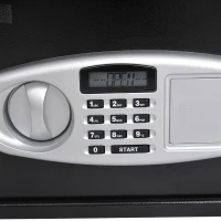 HomCom 14" x 10" x 12" Electronic Digital Home Security Safe Box - Black(m-8)