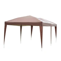 Outsunny 10’ x 20’ Outdoor Portable Pop-Up Instant Canopy Event Party Tent - Brown(m-3)