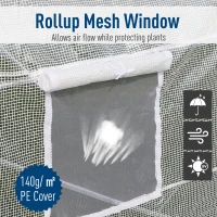 Outsunny 20x10x7ft Walk-in Outdoor Tunnel Greenhouse Portable Backyard Plant Growth Shed Warm House - White(m-4)