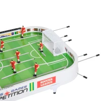 Soozier 37” Portable Mini Foosball Table Tabletop Soccer Game for Kids Sportcraft Football Table - Green/White(m-6)