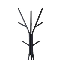 HOMCOM 71" Metal Freestanding Modern Tree Branch Coat Rack - Black(m-7)