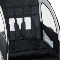 Aosom Elite Double Baby Bike Trailer Stroller Child Bicycle Jogger Swivel Wheel - Black and White(m-10)