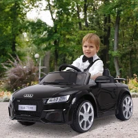 Open Box Aosom 6V Audi TT RS Kids Electric Sports Car Ride On Toy One Seat with Remote Control - Black(m-2)