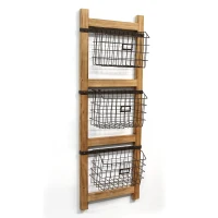 Stratton Decorative Ladder with Baskets Wall Decor(m-4)