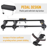 Soozier Bike Roller Adjustable Trainer Indoor Fitness Cycling Parabolic Roller Bike Trainer Portable Bike Exercise - Black(m-5)