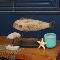 Stratton Wood Fish Table Top Sculpture(m-2)