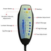 HOMCOM Faux Leather Heated Massage Recliner Chair with Remote - Black(m-4)