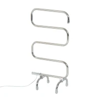 HomCom Freestanding Electric Heated Towel Warmer Drying Dryer Rail Rack Airer - Silver(m-3)