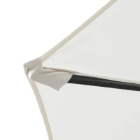 Outsunny 10' Hanging Tilt Offset Cantilever Patio Umbrella with 6-Level Adjustable Angle, Base Stand, UV Fighting Canopy, & 360° Rotation, Cream White(m-9)