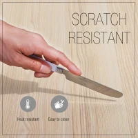 HOMCOM Modern Dining Table Office Working Desk Wood Top with Stainless Steel Leg(m-6)