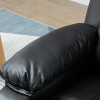 HOMCOM Living Room Power Lift Chair, PU Leather Electric Recliner Sofa Chair for Elderly with Remote Control, 3 Positions, Side Pockets, Extended Footrest, Black(m-13)