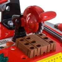 Qaba 74 Piece Kids Portable Pretend Play Toy Tool Workshop Bench Table Set with Shelf(m-7)