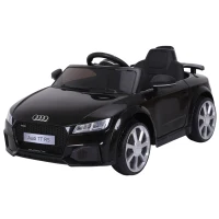 Open Box Aosom 6V Audi TT RS Kids Electric Sports Car Ride On Toy One Seat with Remote Control - Black(m-1)