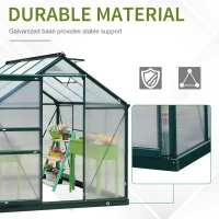 Outsunny 6' x 8' x 7' Polycarbonate Portable Walk-In Garden Greenhouse(m-7)
