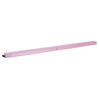 Soozier 8' Folding Stable PU Leather Gymnastics Floor Balance Beam - Pink(m-3)