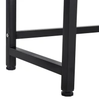 Vinsetto Wood Metal Modern L-Shape Corner Computer Desk - Walnut(m-9)