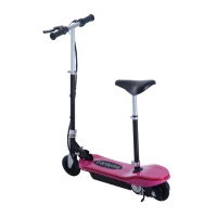 Aosom Pink High-Powered 120W Motorized Kids Foldable Electric Scooter with LED Lights(m-4)