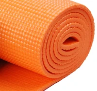 Soozier 74" x 24" x 1/4" Thick Non-Skid Yoga Mat w/ Carrying Bag - Orange(m-4)
