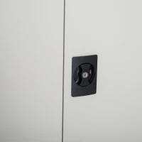 Vinsetto 72” Tall Steel Large Freestanding Commercial Warehouse Utility Storage Cabinet - Cream White(m-9)