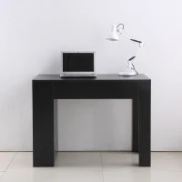 HomCom 40" Space Saving Modern Home Office Computer Desk Bookshelf Combo - Black(m-8)