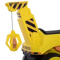 Open Box Aosom 6V Electric Construction Ride-On Excavator Toy Vehicle for Kids with Music, Lights and Shovel(m-10)